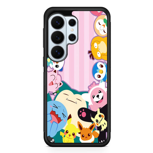 Aesthetic Pokemon Pink Stripe Samsung Galaxy S26 Ultra Case | Protective Phone Cover
