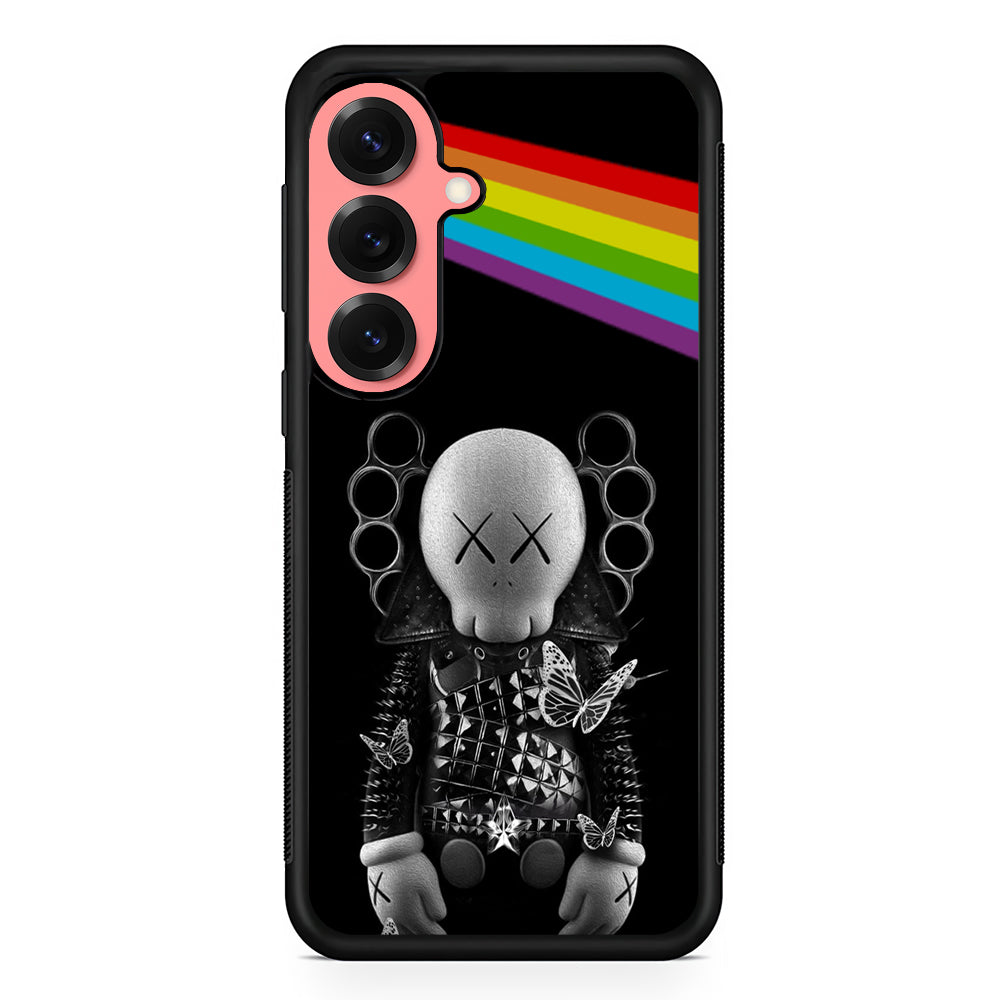 Kaws Metal Style Rainbow Samsung Galaxy S25 Case | Slim Rubber Case for Samsung Galaxy S25