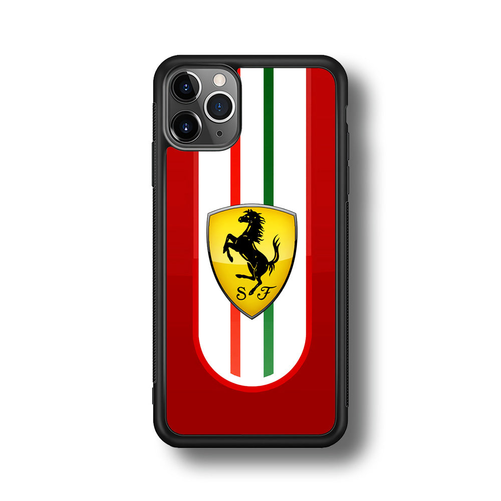Ferrari Logo Red iPhone 11 Pro Max Case | Slim Rubber Case for iPhone 11 Pro Max