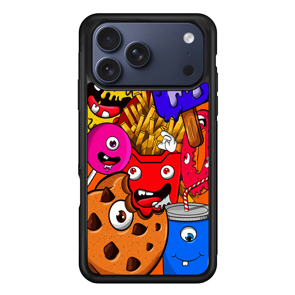 Unhealthy Food Monsters iPhone 17 Pro Max Case | Slim Protective Cover for iPhone 17 Pro Max