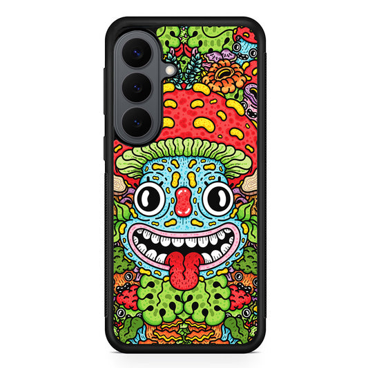 Mushroom Face Doodle Samsung Galaxy S26 Plus Case | Slim Rubber Case for Samsung Galaxy S26 Plus