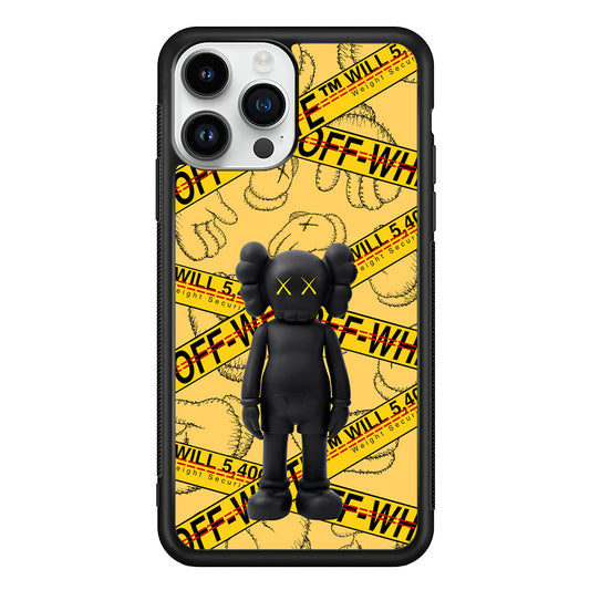 Kaws x Off White Yellow Belt iPhone 13 Pro Case | Slim Rubber Case for iPhone 13 Pro