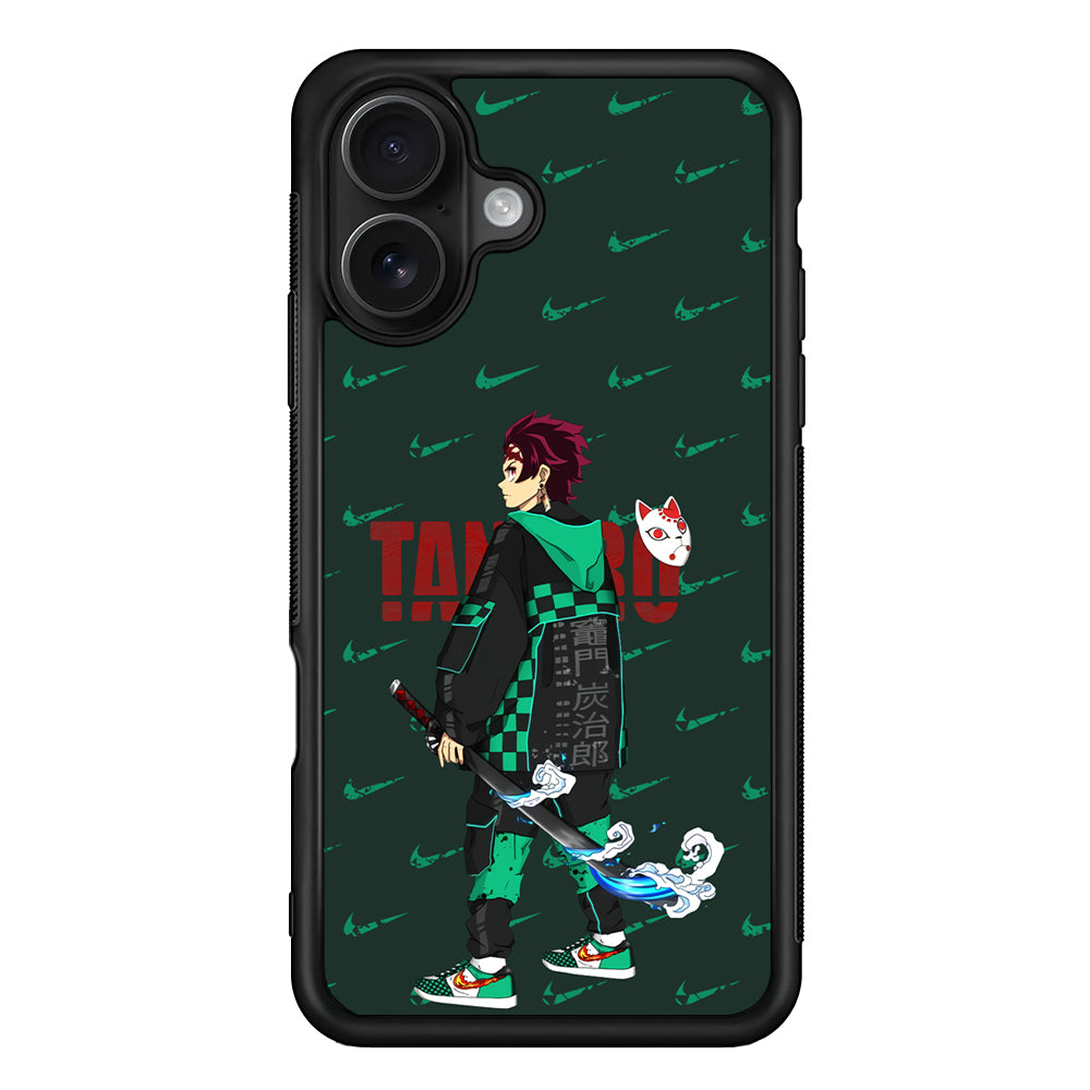 Nike on Tanjiro Suit iPhone 16 Case - Oxvistore
