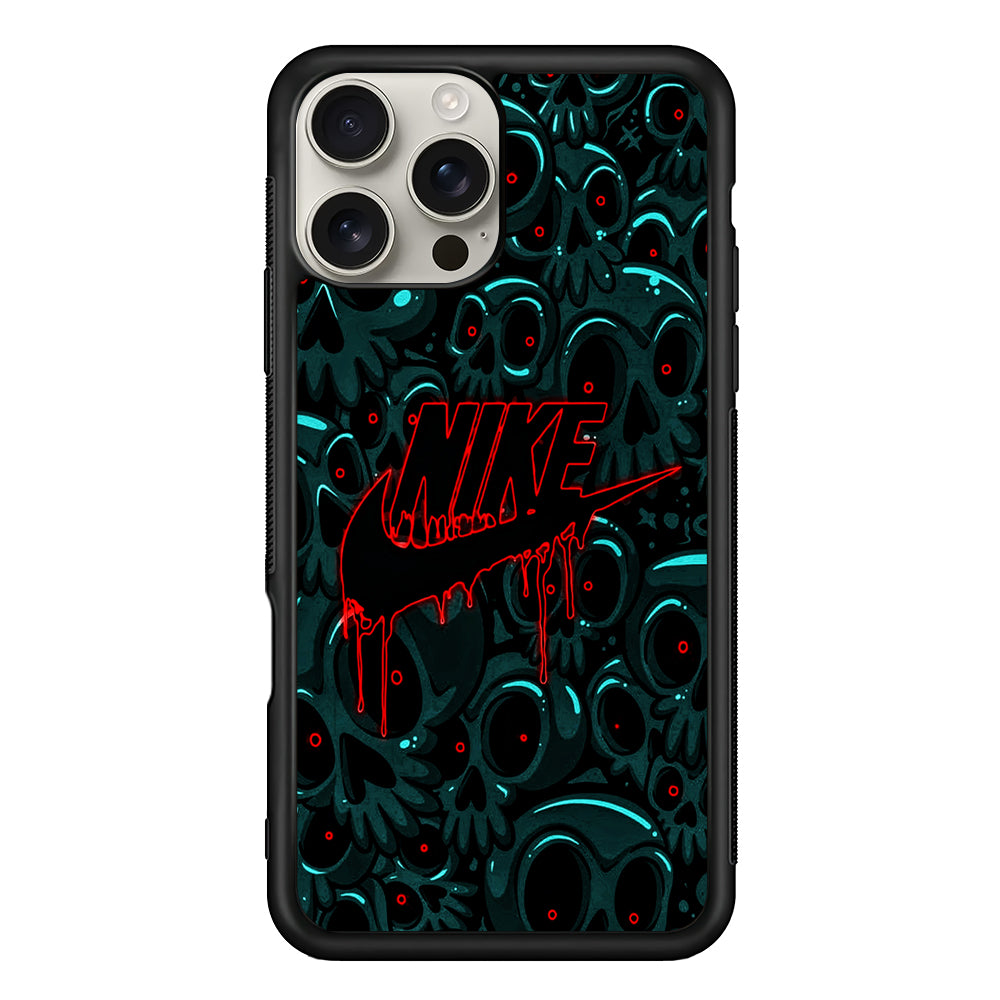 Nike Logo Skull Art iPhone 16 Pro Max Case | Durable Everyday Protective Cover