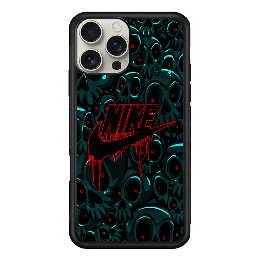 Nike Logo Skull Art iPhone 16 Pro Max Case | Durable Everyday Protective Cover