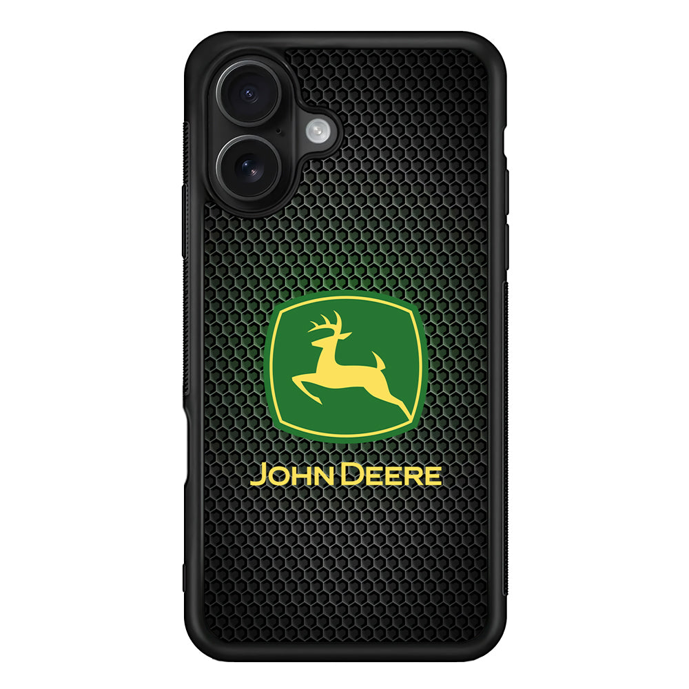 John Deere Fiber Illusion iPhone 16 Case | Slim Rubber Case for iPhone 16