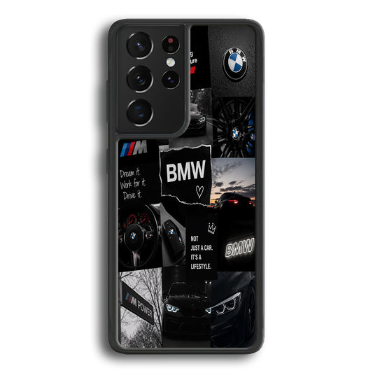 BMW M4 Cinematic Collage Samsung Galaxy S22 Ultra Case | Slim Rubber Case for Samsung Galaxy S22 Ultra