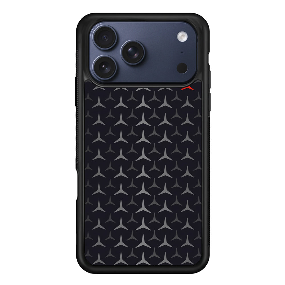 Mercedes-Benz Logos Pattern iPhone 17 Pro Max Case | Slim Rubber Case for iPhone 17 Pro Max