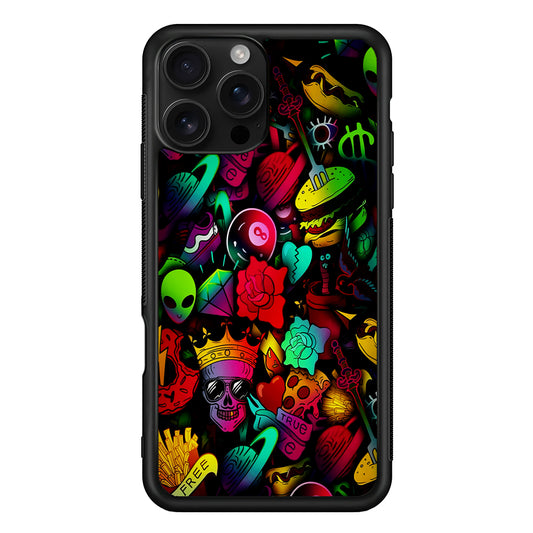 King Life Doodle Artistic iPhone 16 Pro Case | Durable Protective Case for iPhone 16 Pro