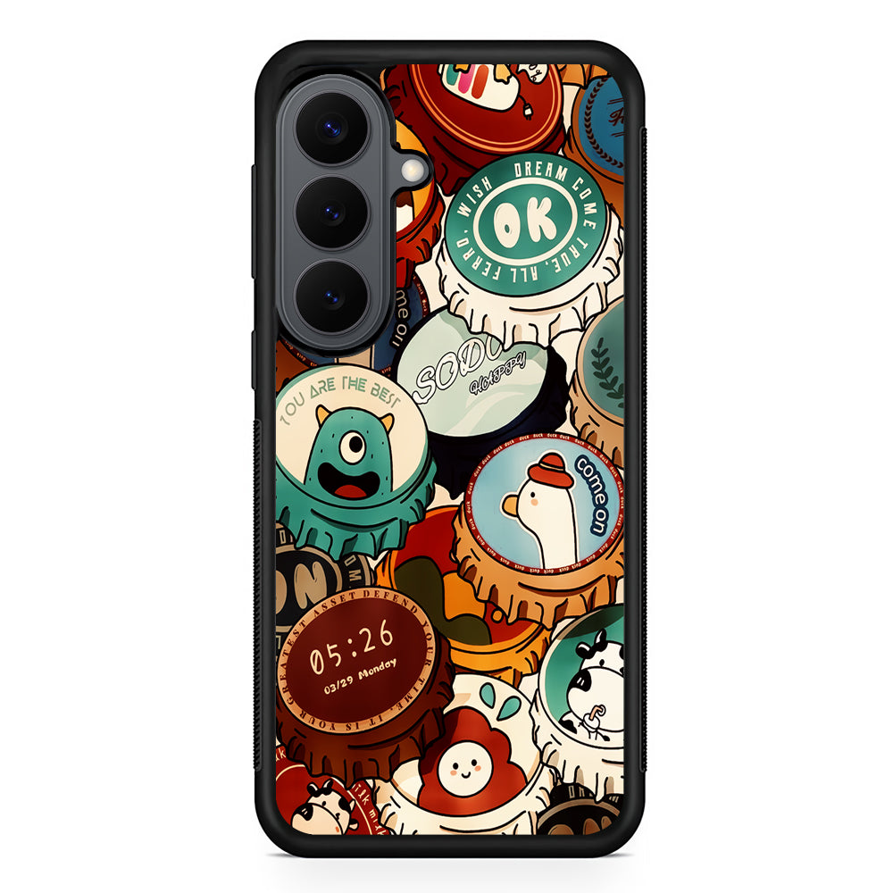 Collection of Bottle Caps Samsung Galaxy S26 Plus Case | Slim Rubber Case for Samsung Galaxy S26 Plus