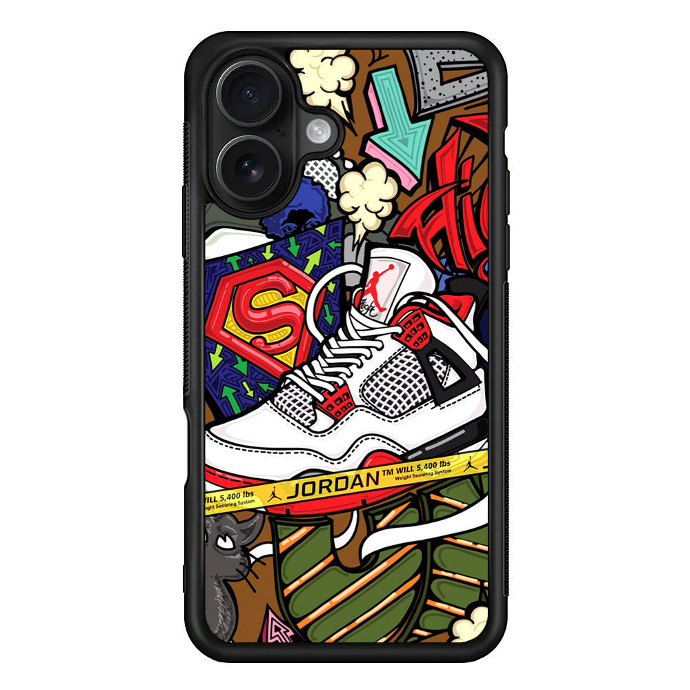 Air Jordan Doodle Board iPhone 16 Case - Oxvistore