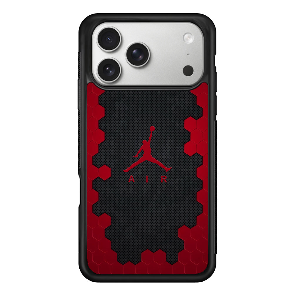 Air Jordan Red Honeycomb iPhone 17 Pro Case | Slim Protective Case for iPhone 17 Pro