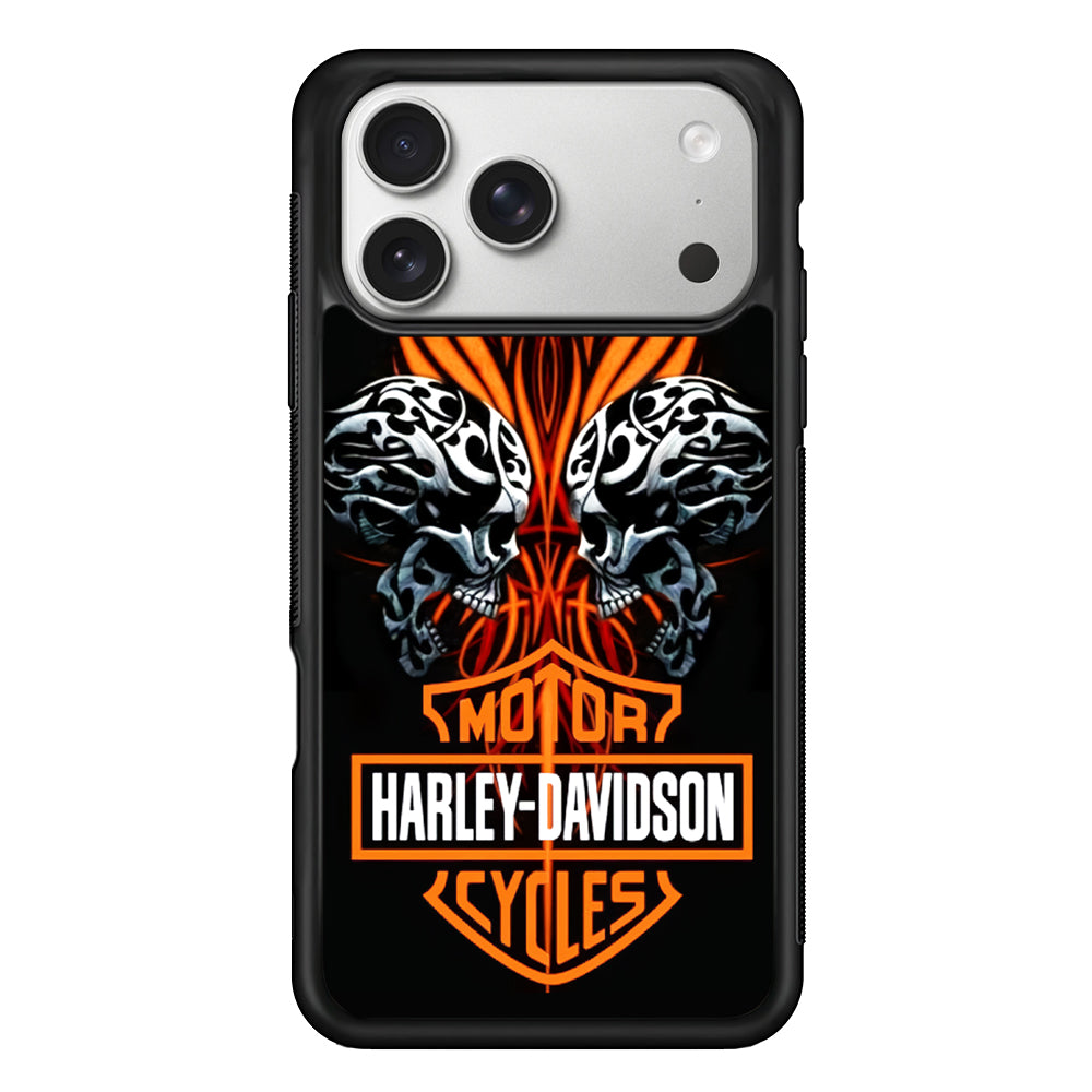 Harley Davidson Two Skull iPhone 17 Pro Case | Slim Protective Case for iPhone 17 Pro