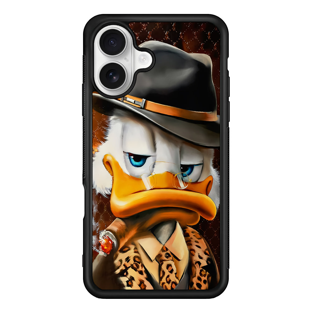 Scrooge McDuck Godfather iPhone 16 Plus Case | Durable Protective Rubber Cover