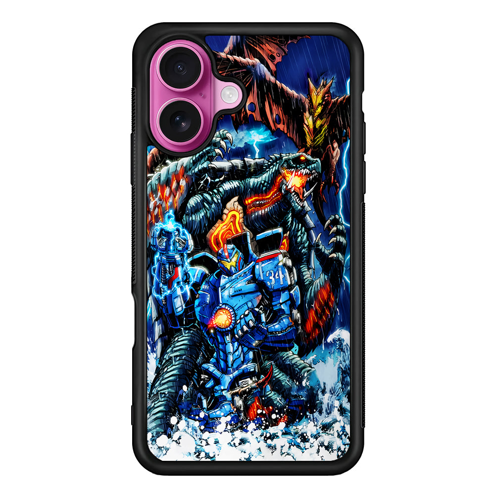 Gamera VS Pacific Rim iPhone 17 Case | Slim Protective Rubber Phone Cover