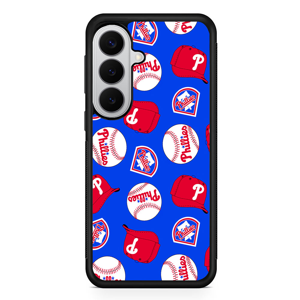 Philadelphia Phillies Pattern Samsung Galaxy S26 Case | Protective Rubber Cover