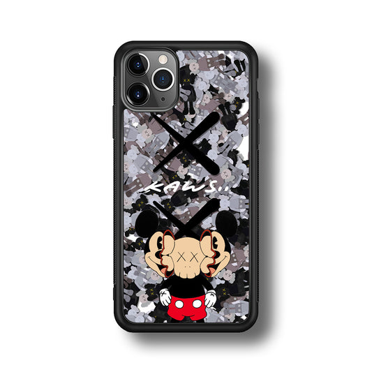 Kaws and Mickey Mask iPhone 11 Pro Max Case | Slim Rubber Case for iPhone 11 Pro Max