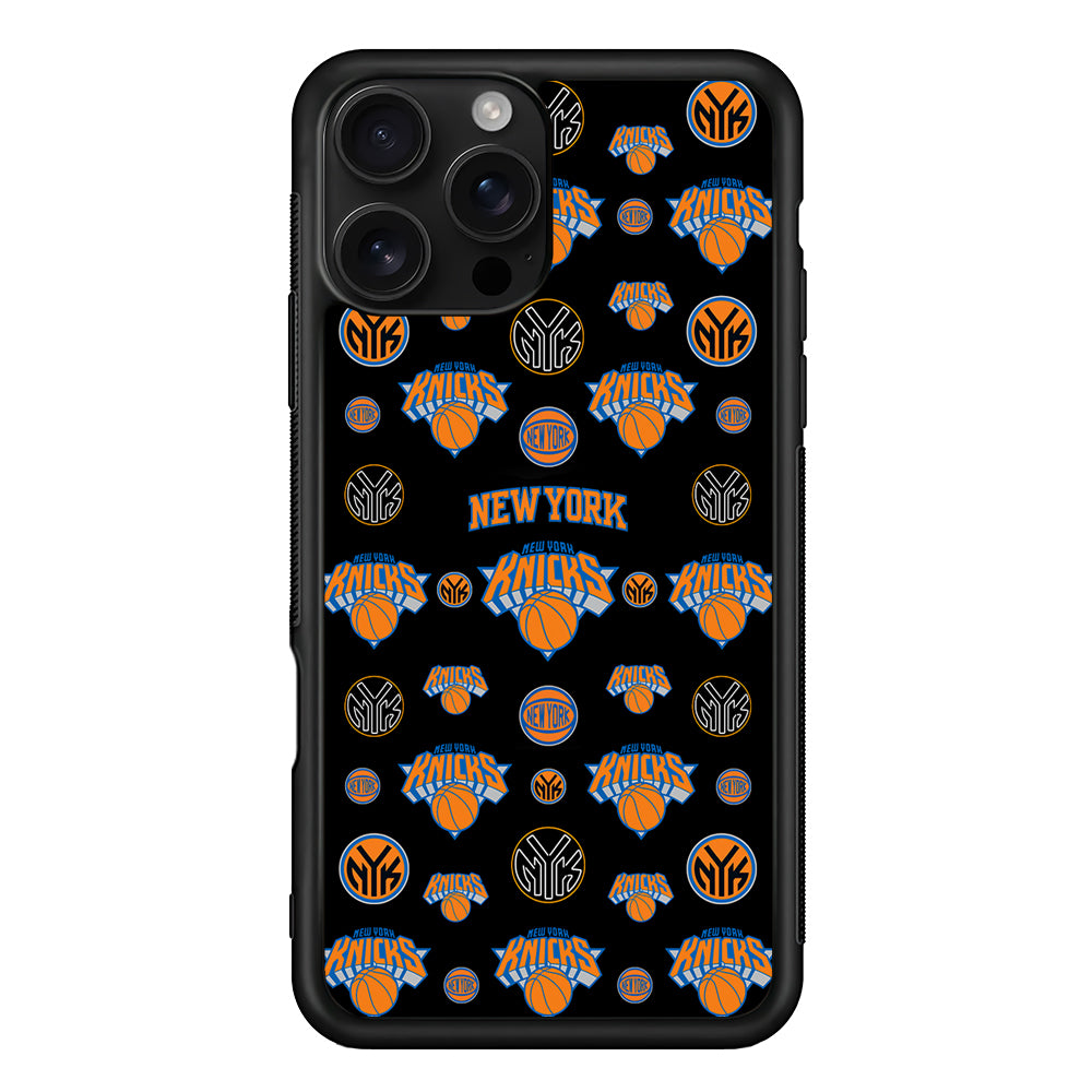 New York Knicks Pattern iPhone 16 Pro Case | Durable Protective Case for iPhone 16 Pro