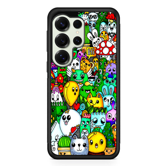 Cute Doodle Art Colorful Samsung Galaxy S25 Ultra Case | Durable Rubber Case for Samsung Galaxy S25 Ultra