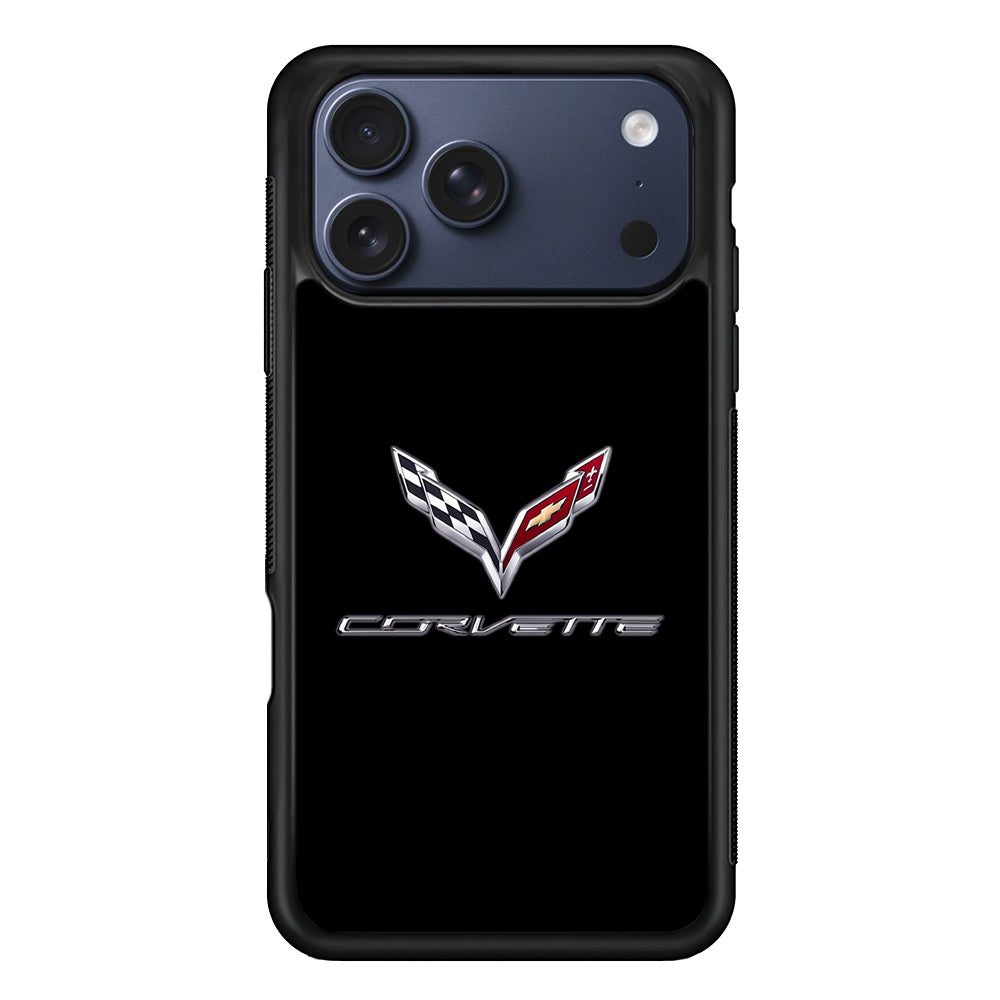 Chevrolet Corvette Logo Black iPhone 17 Pro Max Case | Slim Rubber Case for iPhone 17 Pro Max