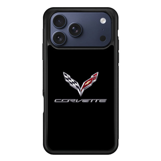 Chevrolet Corvette Logo Black iPhone 17 Pro Max Case | Slim Rubber Case for iPhone 17 Pro Max