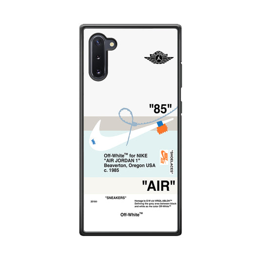 Off White x Nike Air Jordan Natural Samsung Galaxy Note 10 Case | Slim Rubber Case for Samsung Galaxy Note 10