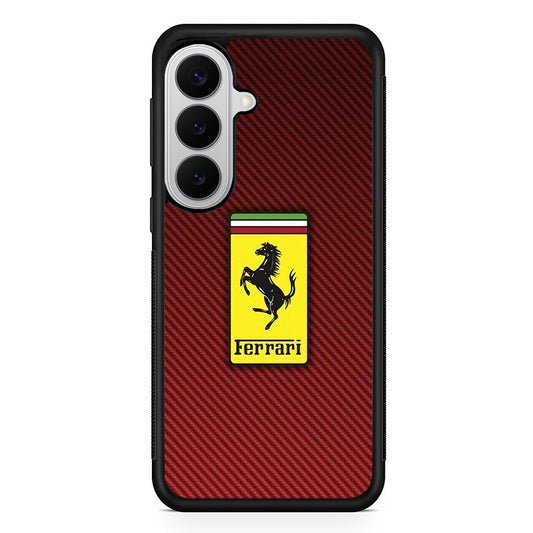 Ferrari Bloodshot Fiber Samsung Galaxy S26 Case | Slim Samsung Galaxy S26 Rubber Case