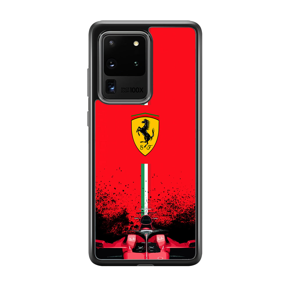 Ferrari Luxury Car Logo Samsung Galaxy S20 Ultra Case | Slim Rubber Case for Samsung Galaxy S20 Ultra