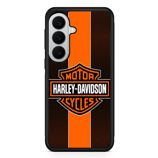 Harley Davidson Square Pattern Samsung Galaxy S26 Case | Slim Samsung Galaxy S26 Rubber Case