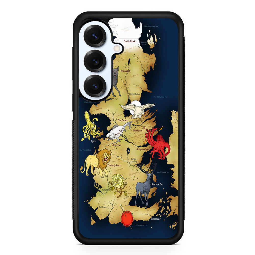 Game of Thrones Map of Westeros Samsung Galaxy S25 Plus Case | Slim Rubber Cover for Samsung Galaxy S25 Plus