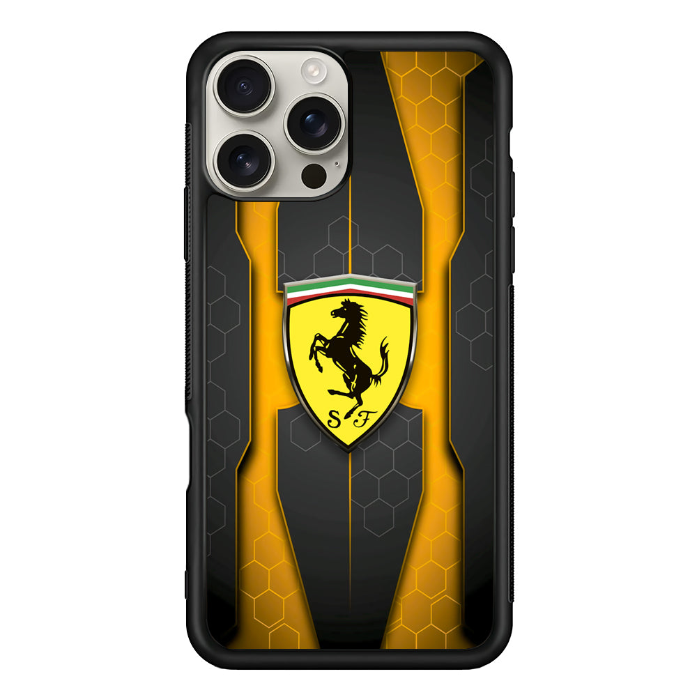 Ferrari Sweet Futuristic Shapes iPhone 16 Pro Max Case | Durable Everyday Protective Cover