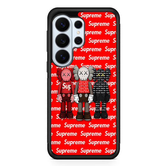 Three Kaws X Supreme Background Samsung Galaxy S26 Ultra Case | Protective Phone Cover