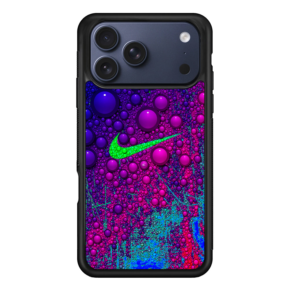 Nike Logo Color Bubbles Art iPhone 17 Pro Max Case | Durable Rubber Case for iPhone 17 Pro Max