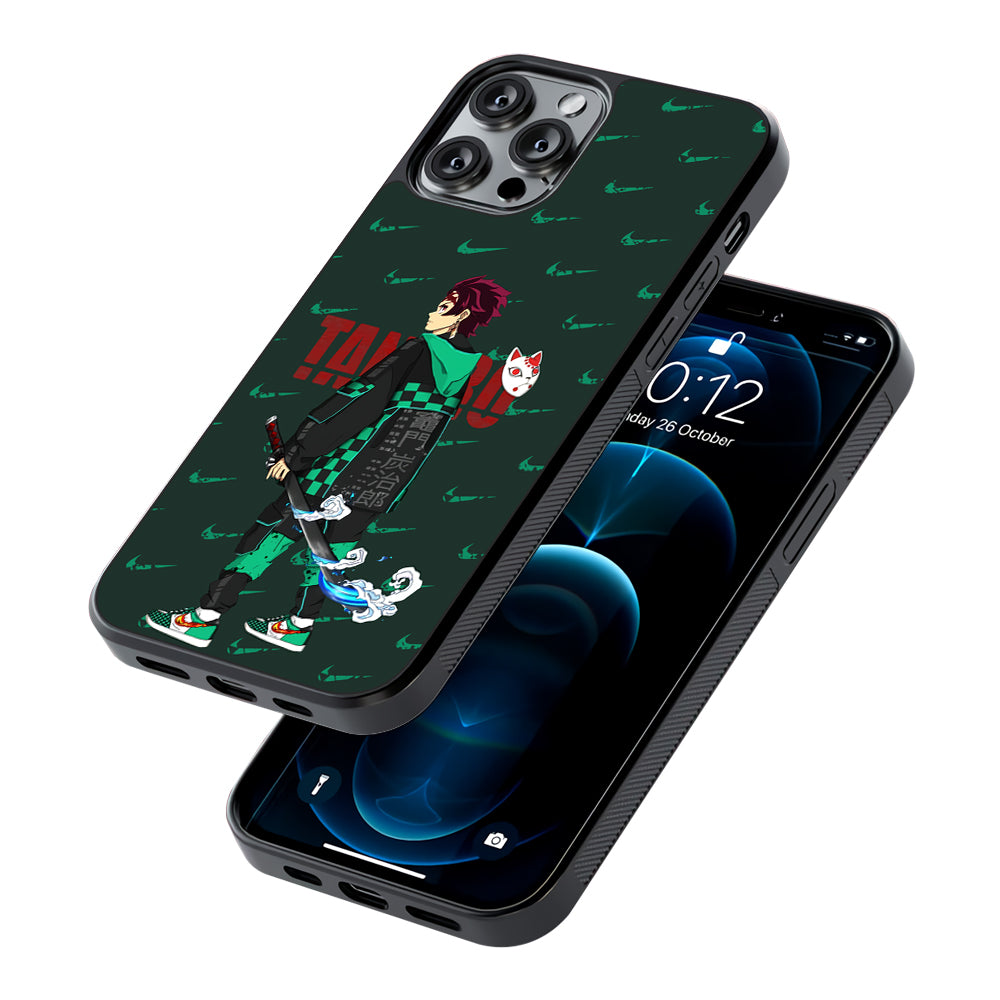 Nike on Tanjiro Suit 2D Rubber Phone Case | Slim Protective Phone Case