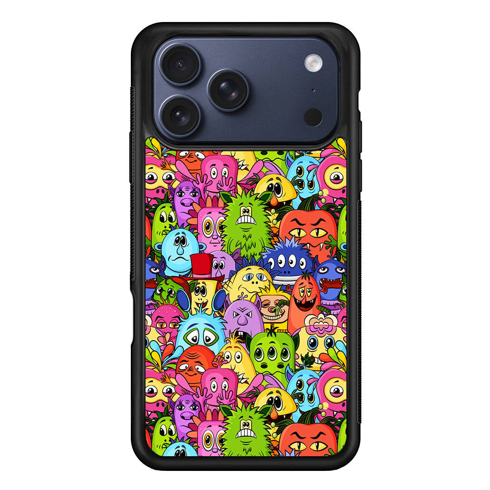 Monster Alien Cartoon Doodle iPhone 17 Pro Max Case | Slim Protective Cover for iPhone 17 Pro Max