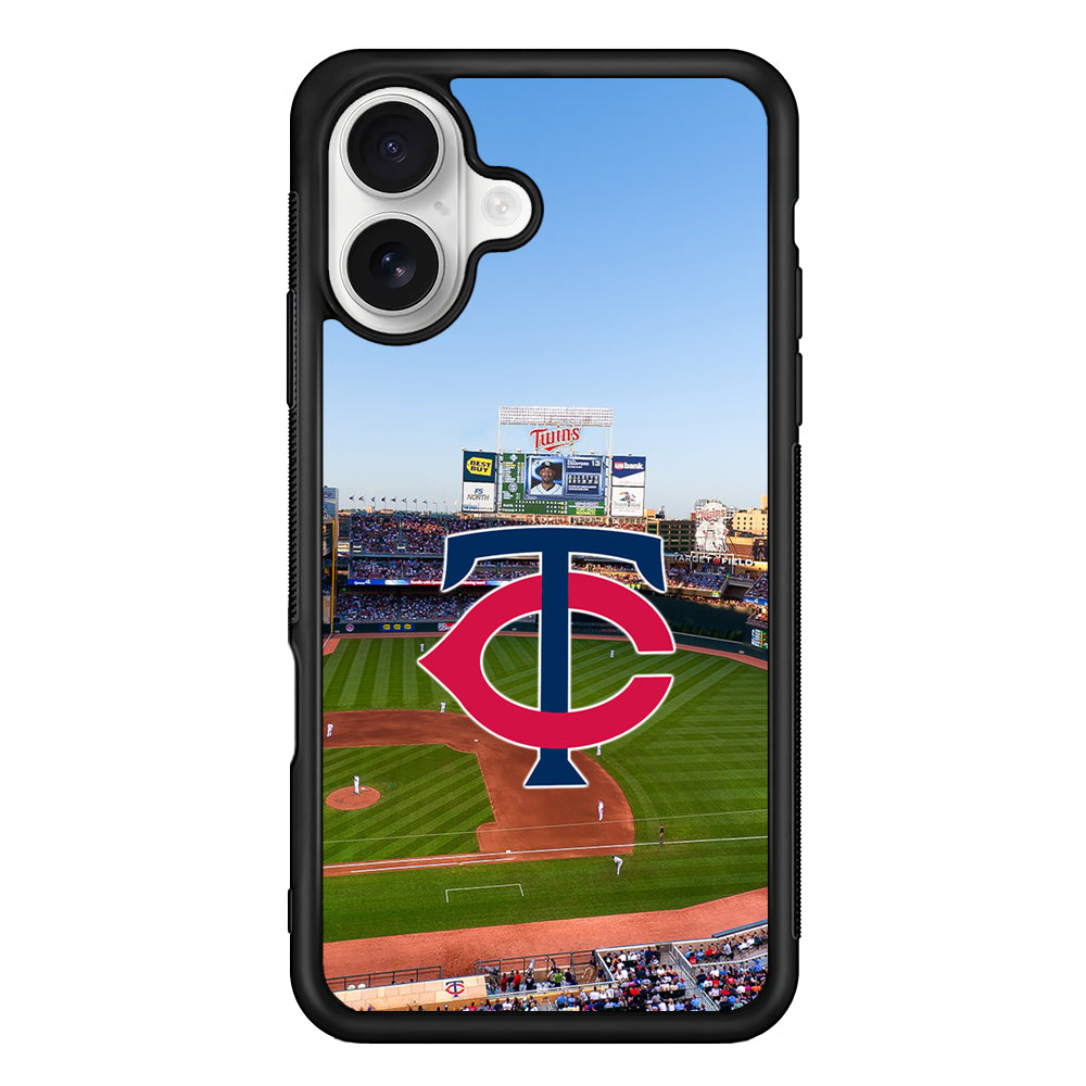 Minnesota Twins Stadium iPhone 16 Plus Case | Durable Protective Rubber Cover