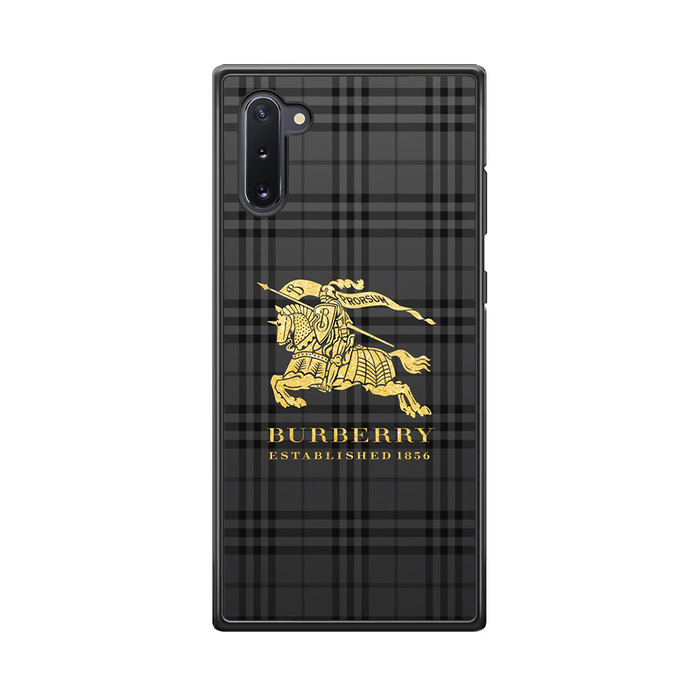 Burberry Simple Dark Grey Samsung Galaxy Note 10 Case | Slim Rubber Case for Samsung Galaxy Note 10
