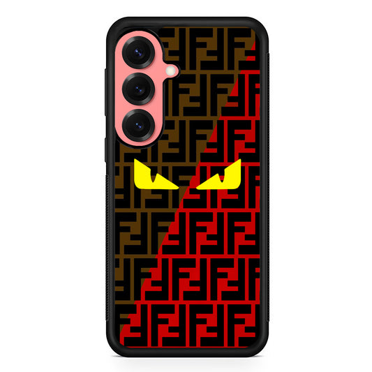 Fendi Choco Red Samsung Galaxy S25 Case | Slim Rubber Case for Samsung Galaxy S25