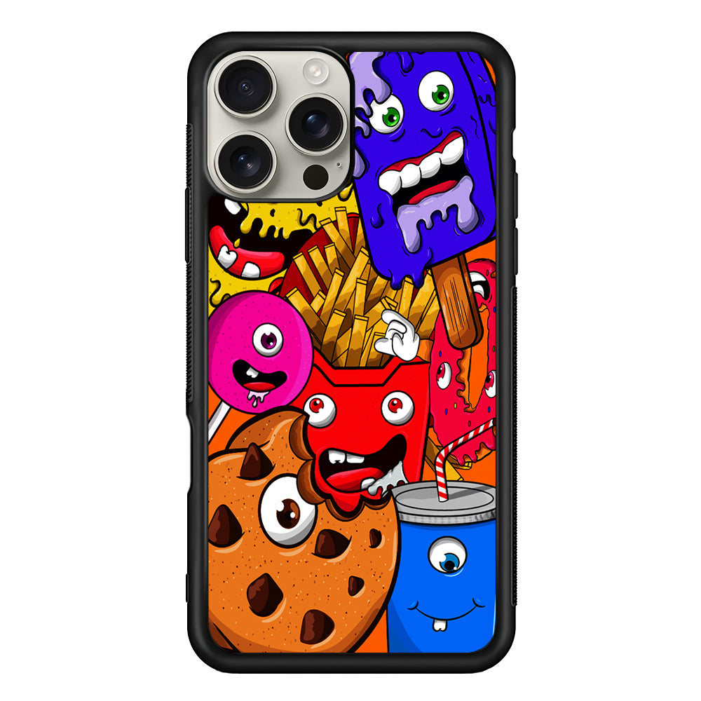 Unhealthy Food Monsters iPhone 16 Pro Max Case | Stylish Protective Case for iPhone 16 Pro Max