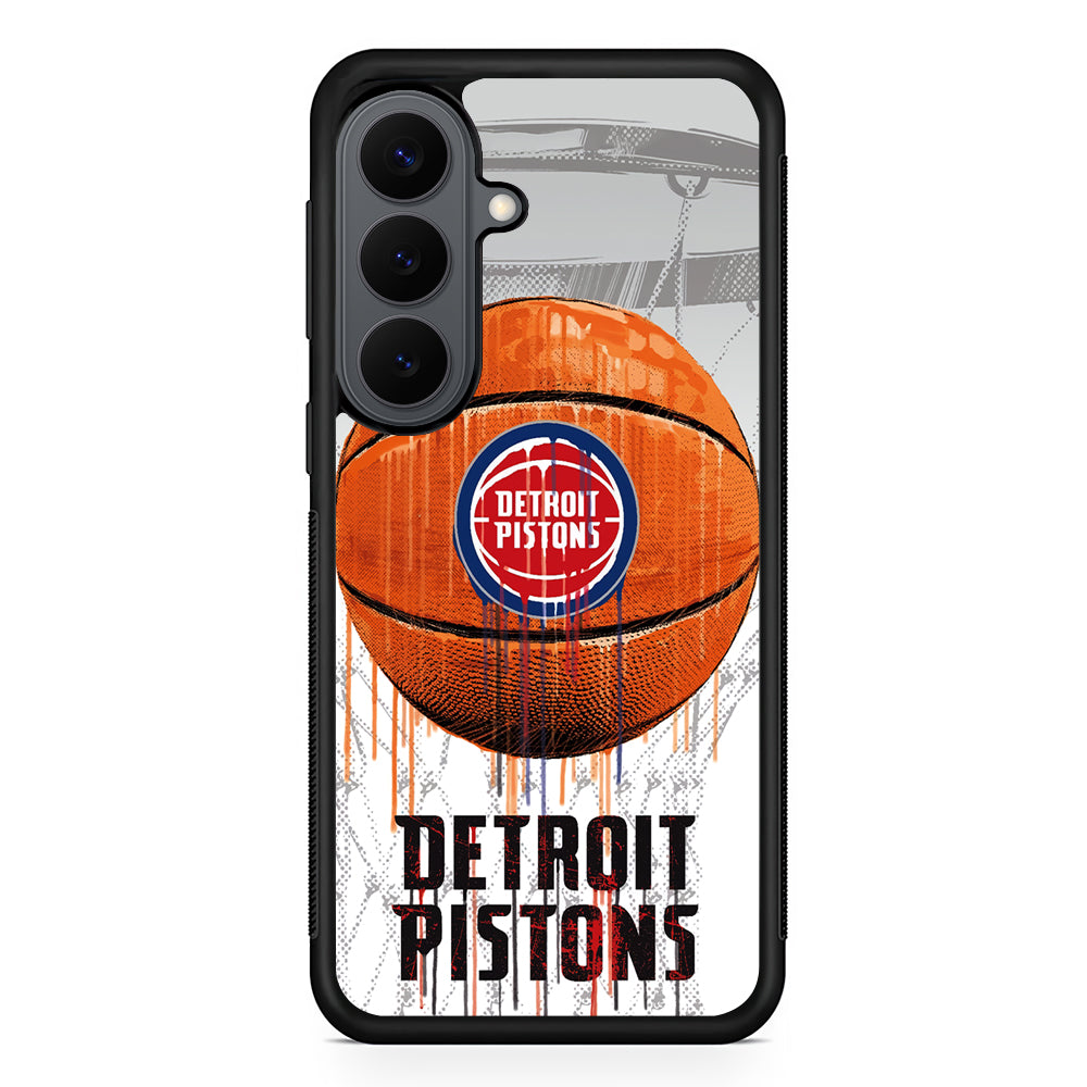 Detroit Pistons Ball Samsung Galaxy S26 Plus Case | Slim Rubber Case for Samsung Galaxy S26 Plus