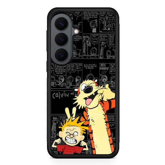 Calvin and Hobbes Comic Background Samsung Galaxy S26 Plus Case | Slim Rubber Case for Samsung Galaxy S26 Plus