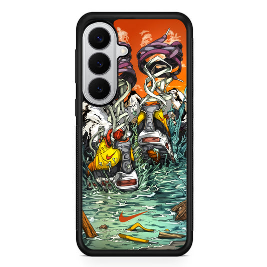 Nike Form of Art Noise Samsung Galaxy S26 Case | Slim Samsung Galaxy S26 Rubber Case