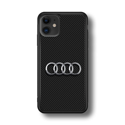 Audi Metal Against a Dark Carbon iPhone 11 Case | Slim Rubber Case for iPhone 11