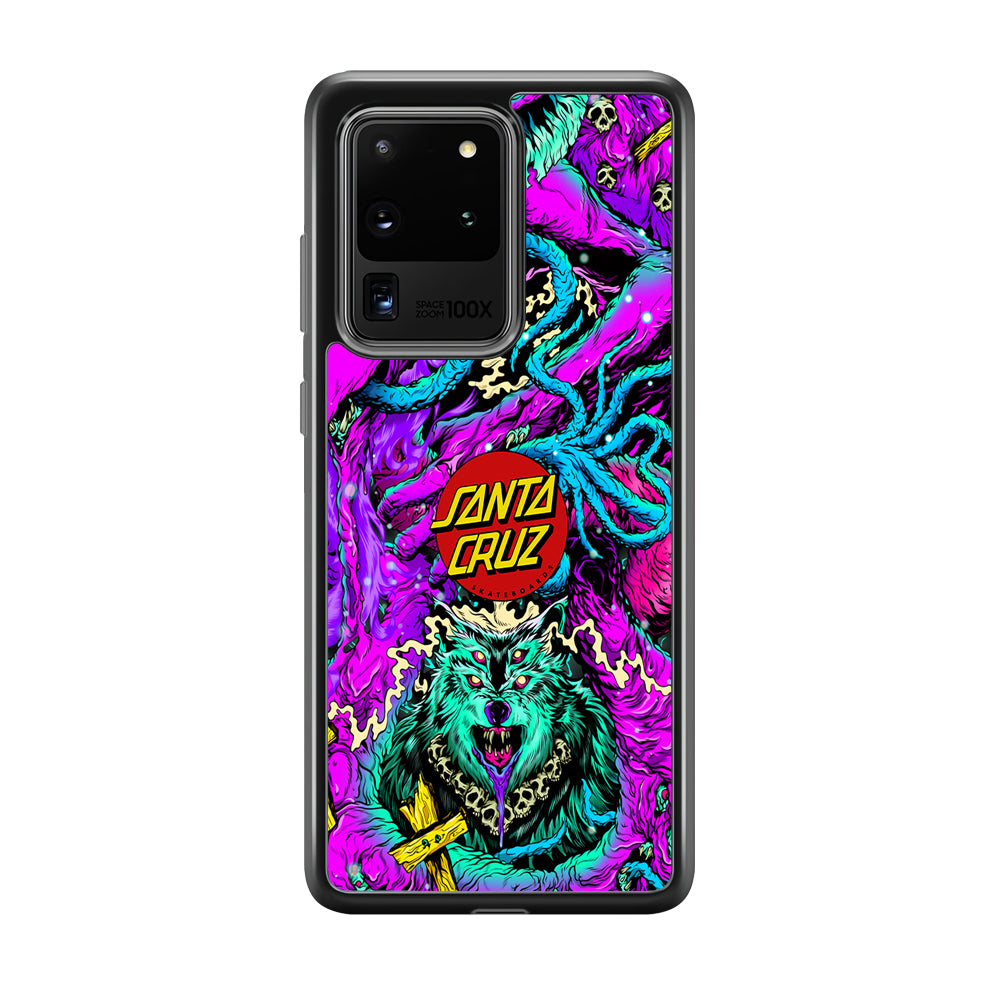 Santa Cruz Skateboard Wolf Samsung Galaxy S20 Ultra Case | Slim Rubber Case for Samsung Galaxy S20 Ultra