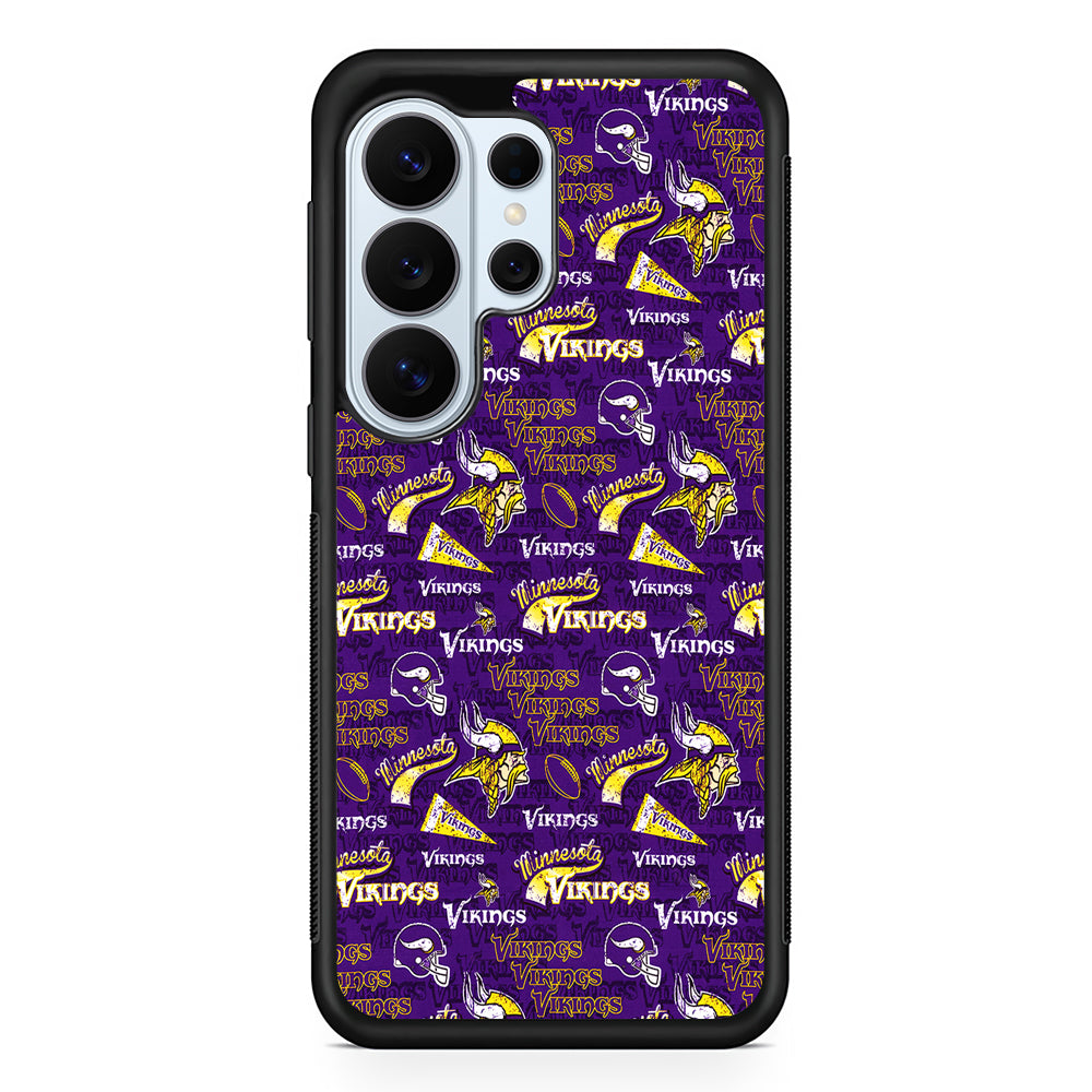 Minnesota Vikings Patterns Samsung Galaxy S26 Ultra Case | Protective Phone Cover