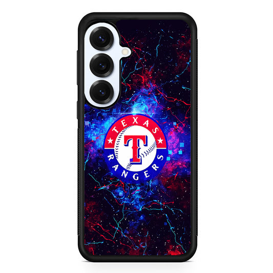 Texas Rangers Abstract Samsung Galaxy S25 Plus Case | Slim Rubber Cover for Samsung Galaxy S25 Plus