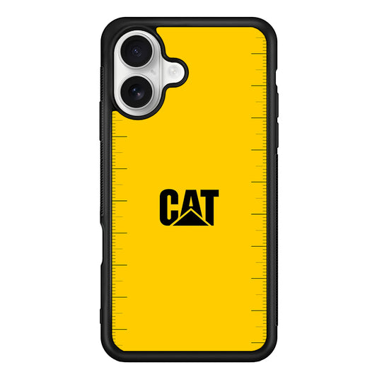 Caterpillar Logo Heavy Duty iPhone 16 Plus Case | Slim Rubber Case for iPhone 16 Plus