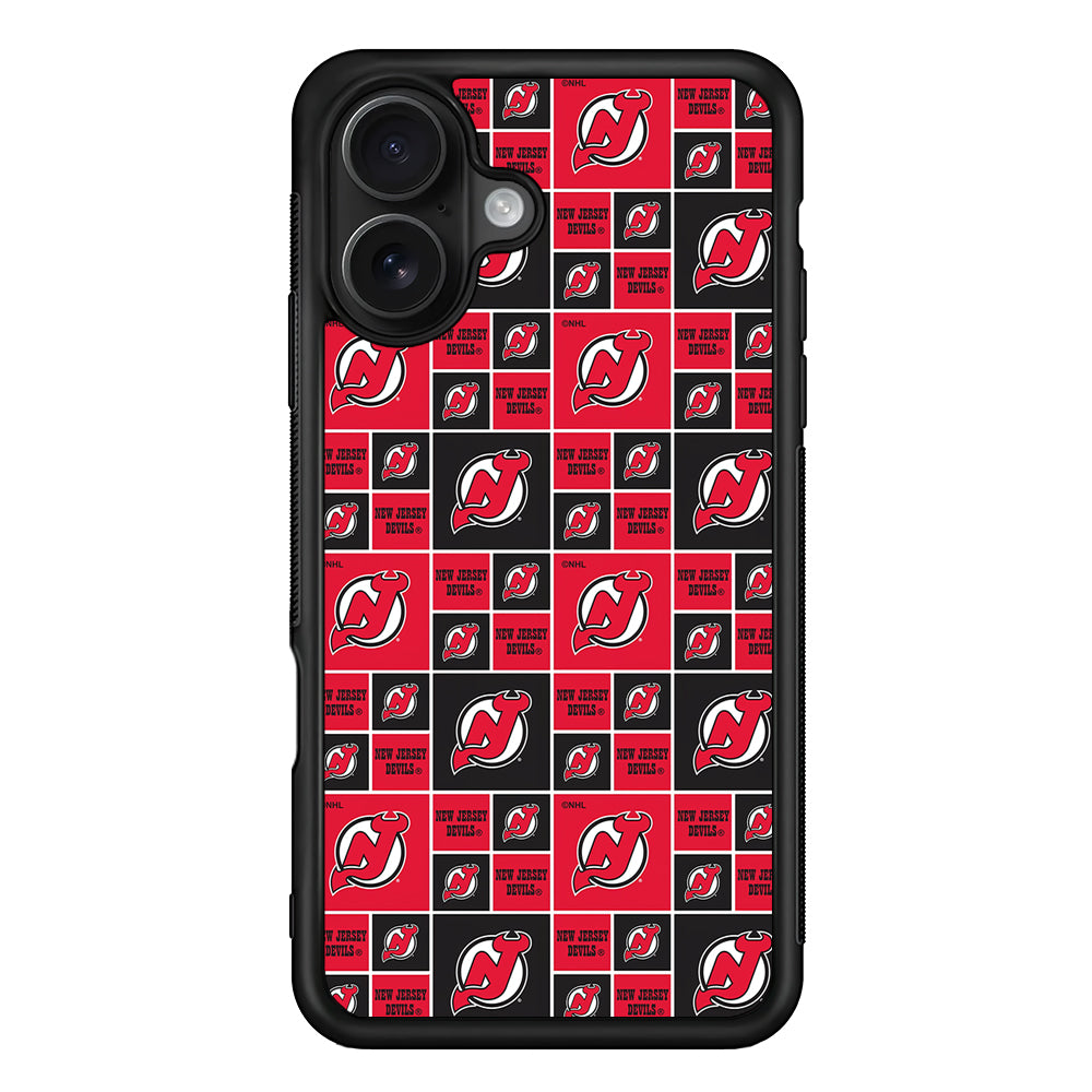 New Jersey Devils Pattern iPhone 16 Case - Oxvistore