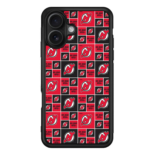 New Jersey Devils Pattern iPhone 16 Case - Oxvistore
