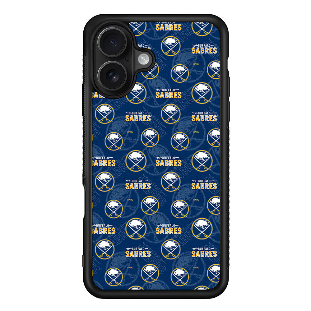 Buffalo Sabres Pattern iPhone 16 Case - Oxvistore